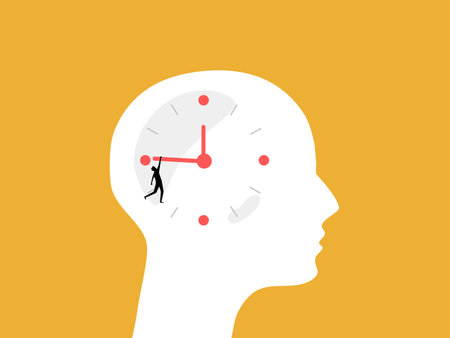 Daily life, Way of life, Businessman adjusts his body clockのイラスト素材