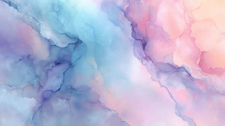 Soft flowing watercolor abstract background, pastel tones, artistic texture, dreamy and elegantの素材