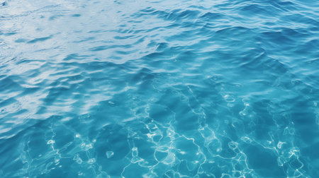 rippling water surface, clear blue tonesの素材