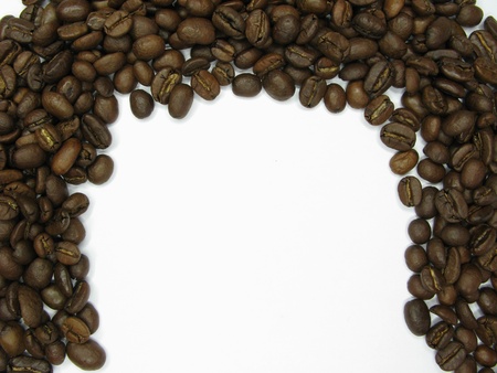 frame made of coffee beansの写真素材