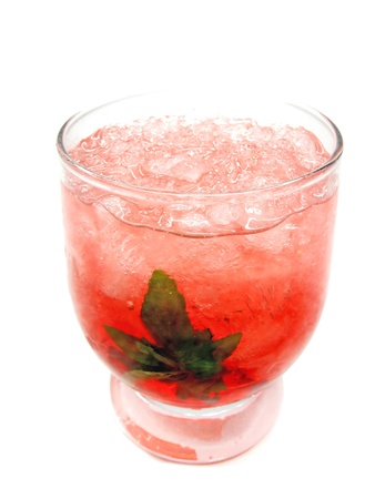 alcoholic cocktail drink caipirinhas strawberry with iceの写真素材