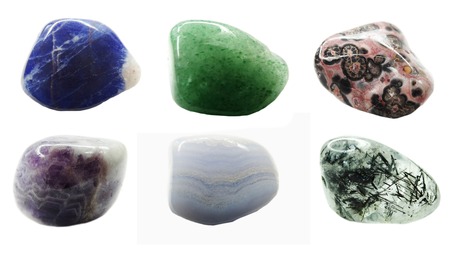 sodalite avanturine quartz amethyst agate jasper geological crystal isolated