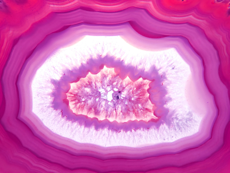 agate with chalcedony geological crystal isolatedの写真素材