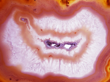 agate with chalcedony geological crystal isolated