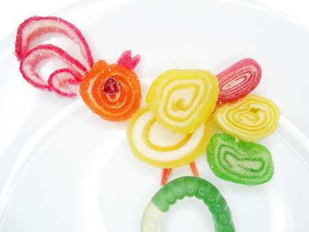 creative marmalade candy sweet child dessert bird form