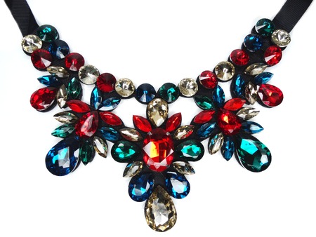 necklace with bright crystals jewellery                               