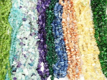semigem necklace with bright crystals jewellery