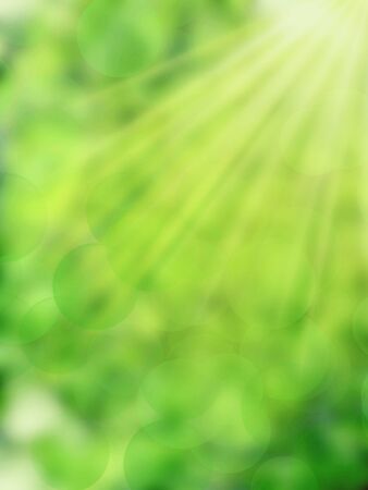 abstract nature spring background blurred green yellow leavesの写真素材