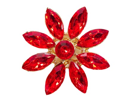 jewelry brooch with bright multicolor crystals luxury fashion accessoryの写真素材