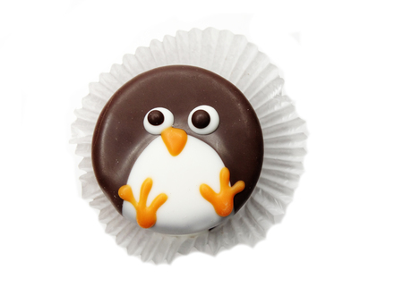 creative pastry food cakes funny funny pinguin animal for childの写真素材