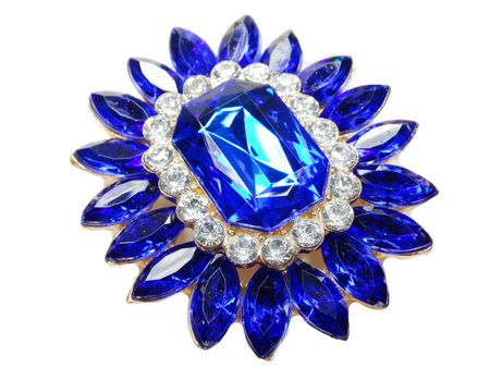 jewelry brooch with bright multicolor crystals luxury fashion accessoryの写真素材