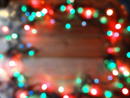 abstract background colorful blurred chrismas light garlandの写真素材