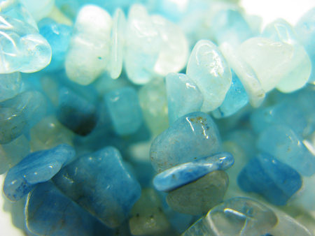 aquamarine semigem geode crystals geological mineral isolated の写真素材