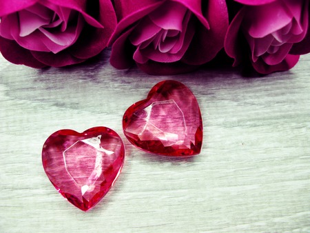 greeting card love valentine's day with hearts and rose flowers background 