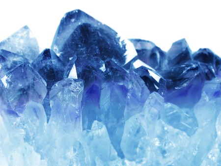 aquamarine natural quartz blue gem geological crystals texture backgroundの写真素材