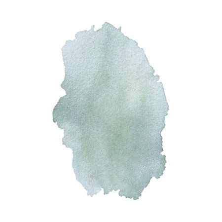 Blue and green watercolor spot. Drawn by hand with a brush. Background for design of cards, prints, packagingの写真素材