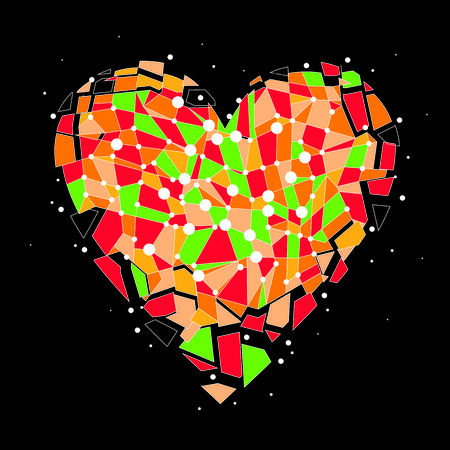 a broken heartのイラスト素材