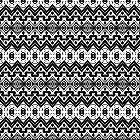 Black-and-white pattern vintageのイラスト素材