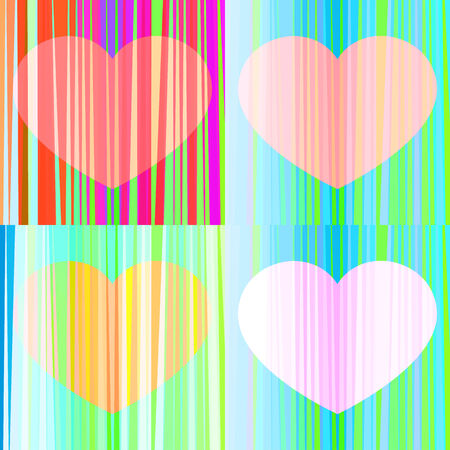 Set of vector hearts.のイラスト素材