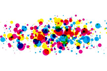 EPS10 Colorful Vector Background, colored circles on a white backgroundのイラスト素材