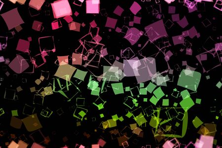 Eps10 file. Seamless retro geometric pattern, seamless pattern of squares on a black backgroundのイラスト素材