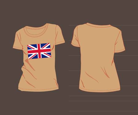 T-shirt with flag of UK. vector illustrationのイラスト素材