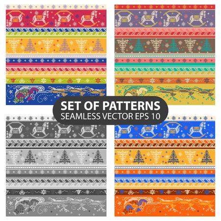 set of 4 vector seamless patterns. のイラスト素材