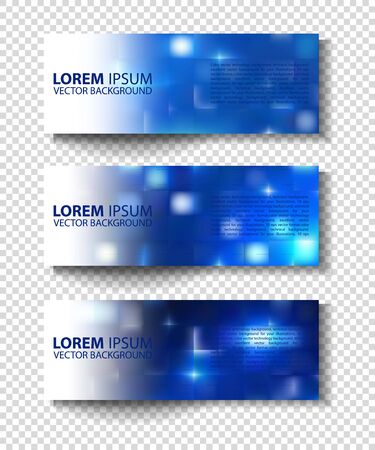 Vector textural banners in grunge style. Eps 10. set of blue vector rectangular bannersのイラスト素材