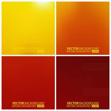 set of orange vector backgrounds. 10 epsのイラスト素材