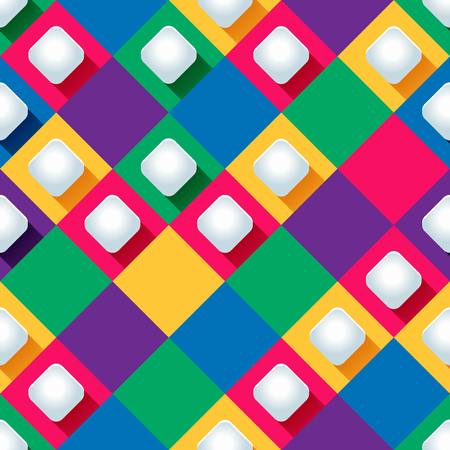 seamless pattern from paper rhombus on a colored background. のイラスト素材