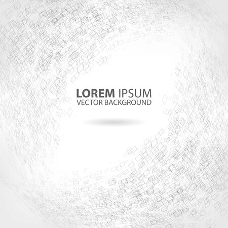 vector geometric abstract background. abstract technological background of grey squaresのイラスト素材