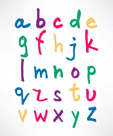 alphabet. English  color handwriting alphabet. 10 epsのイラスト素材
