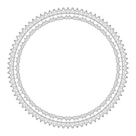 Beautiful Deco Black Mandala.のイラスト素材