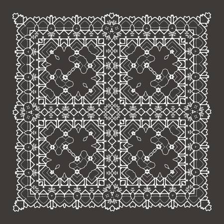Vector Beautiful Deco Black Mandala. 10 epsのイラスト素材