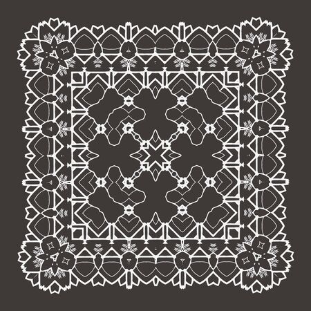 Vector Beautiful Deco Black Mandala. 10 epsのイラスト素材