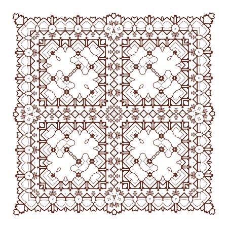 Vector Beautiful Deco Black Mandala. 10 epsのイラスト素材