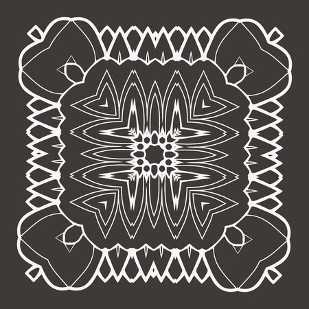 Vector Beautiful Deco Black Mandala. 10 epsのイラスト素材