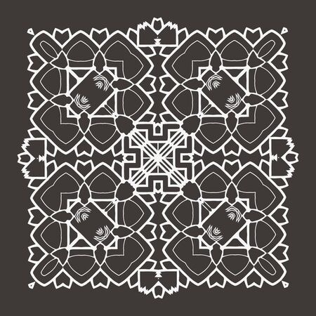 Vector Beautiful Deco Black Mandala. 10 epsのイラスト素材