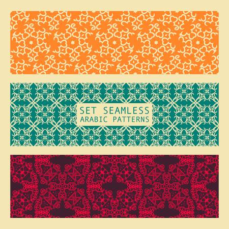 Set of Arabic seamless patterns, vectorのイラスト素材