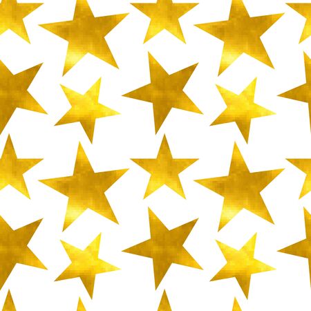seamless pattern with gold starsのイラスト素材