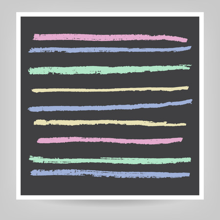 A various set of charcoal lines over a white background.のイラスト素材