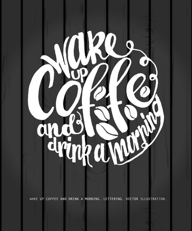 Chalkboard Poster Lettering Coffee, typographic design. 10 epsのイラスト素材