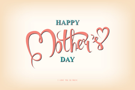 Happy Mothers Day Typographical Design Cardのイラスト素材