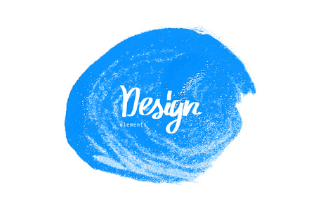 Highly detailed watercolor blue stainのイラスト素材