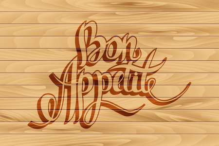 Bon appetit hand drawn lettering. Vector eps10 illustrationのイラスト素材