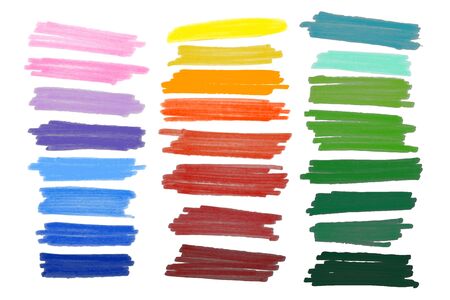 Vector lanes drawn with colored markers. A striking design element. vector illustration. For your graphic design. Mobile applications, web sites, graphic design.のイラスト素材