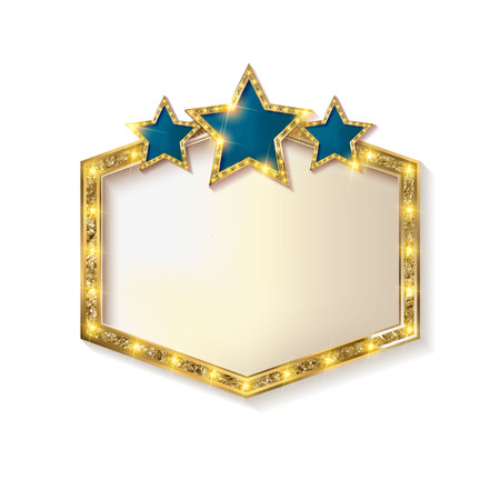 Showtime Retro Signs. Retro billboard with neon lights illustrationのイラスト素材