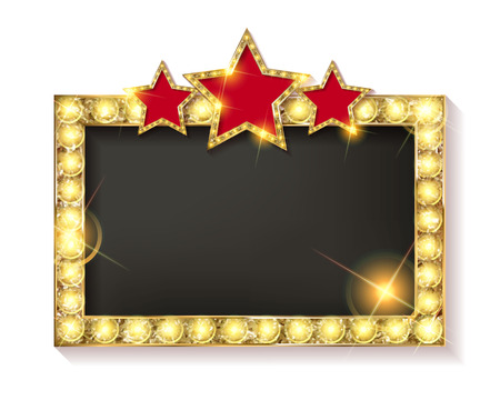 Frame cinema stars. On a white background. Flyers, invitation, posters, brochure voucher discount Vector illustrationのイラスト素材