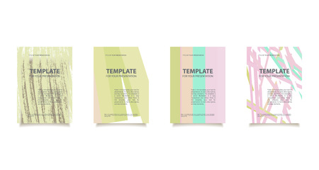 Template for your presentation. Minimal covers design. Geometric halftone gradients. Eps10 vector.のイラスト素材