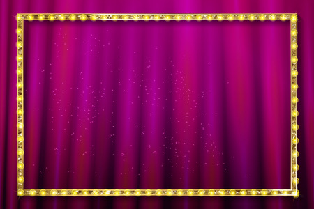 Shining retro light banner. Vector illustrationのイラスト素材